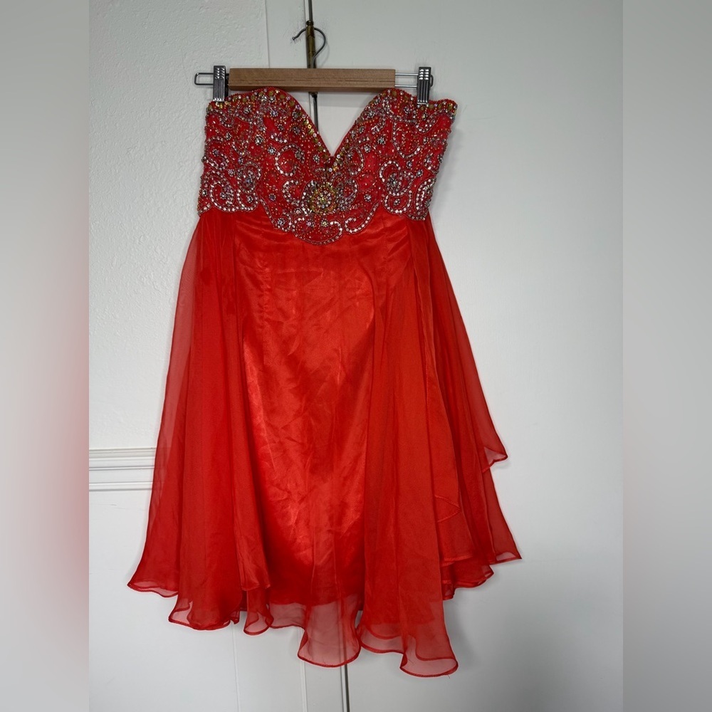 Sherri Hill orange Dress or prom Gown size 10